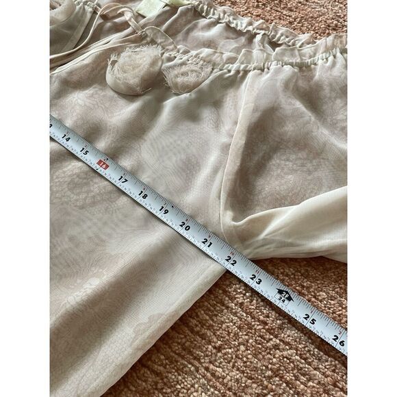 Women’s Pink Peach Chiffon 3/4 Sleeves Blouse Size L - Picture 4 of 8